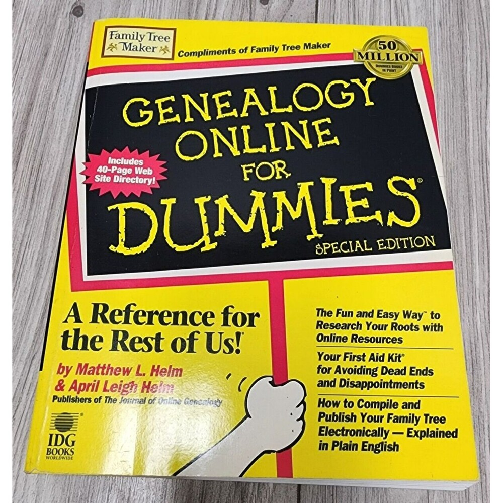 Genealogy Online For Dummies Special Edition - Matthew Helm April Helm - 1999 PB